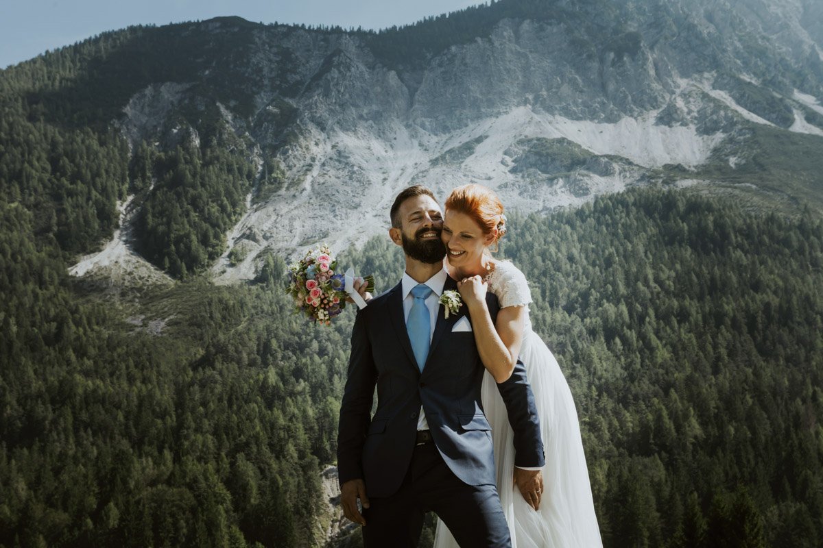sposarsi in montagna foto di coppia